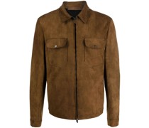 Schmale Jacke aus Wildleder