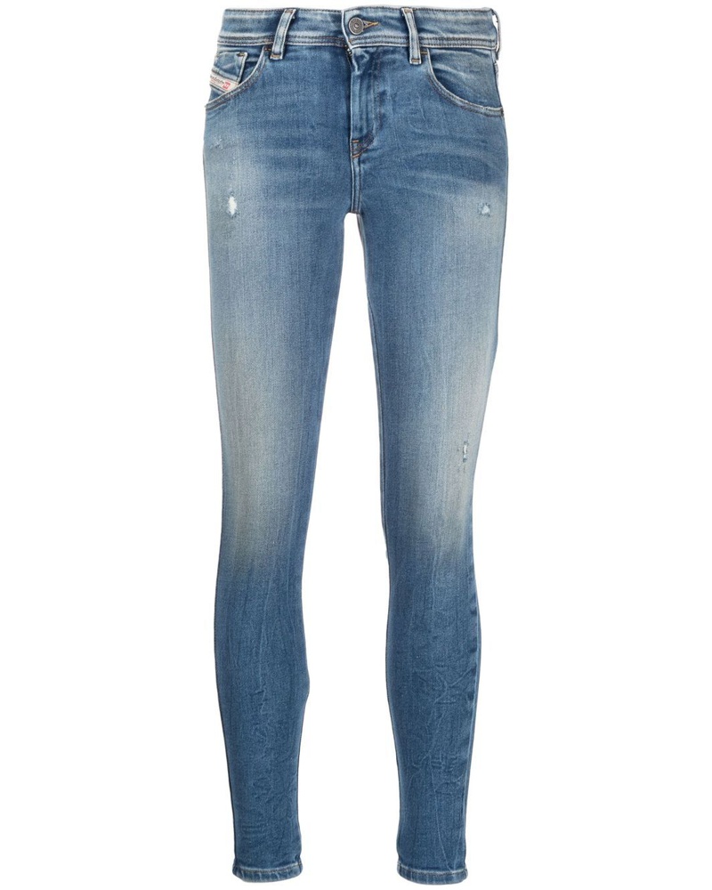 Diesel Damen Ausgeblichene Skinny-Jeans