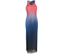Maxikleid aus Mesh mit Farbverlauf