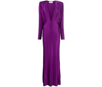 Bodenlanges Abendkleid mit V-Ausschnitt
