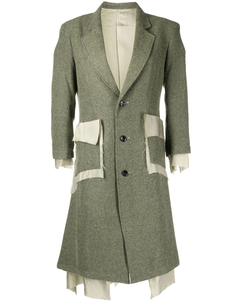 Sulvam Damen Mantel mit fallendem Revers
