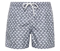 Madeira fish-print swim shorts