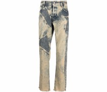 Gerade Jeans mit Bleached-Effekt