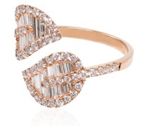 18kt Rotgoldring mit Diamanten