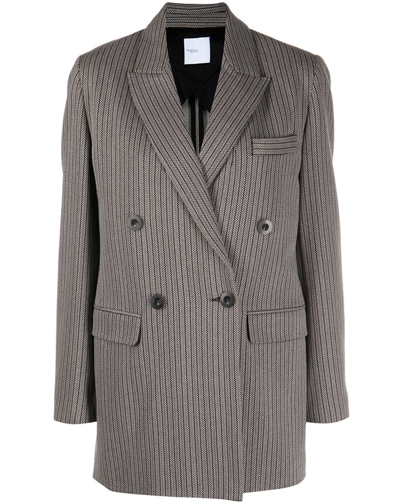 Rosetta Getty Damen Blazer mit Fischgrätenmuster