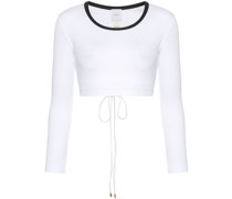 Fein geripptes Cropped-Top