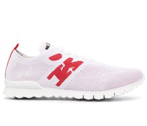 Sneakers mit Intarsien-Logo