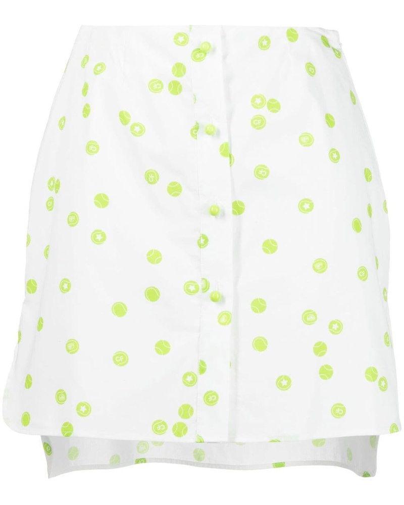 Chiara Ferragni Damen Minirock mit Tennisball-Print