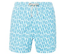 Comfort seahorse-print swim shorts