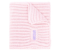 Grob gestrickter Schal mit Logo