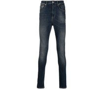 stonewashed slim-fit jeans