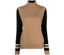 Zweifarbiger Rollkragenpullover