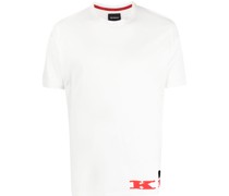 T-Shirt mit geflocktem Logo