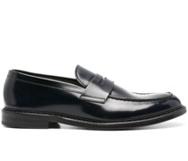 brushed-leather loafers