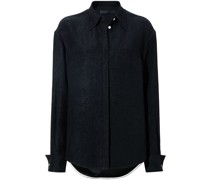 crinkled satin-finish shirt