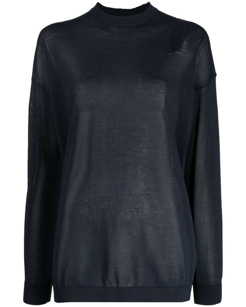 tibi Damen Fein gestrickter Pullover