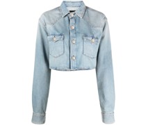 Klassische Cropped-Jeansjacke