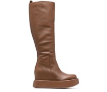 wedge knee-length boots