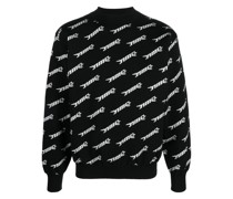 Pullover mit Intarsien-Logo