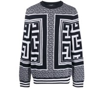 Pullover mit Monogramm-Intarsie