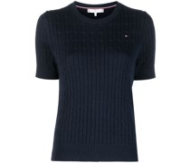 T-Shirt aus geripptem Strick