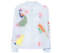 Felhi floral-embroidery shirt