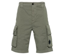 Lens-detail cotton cargo shorts