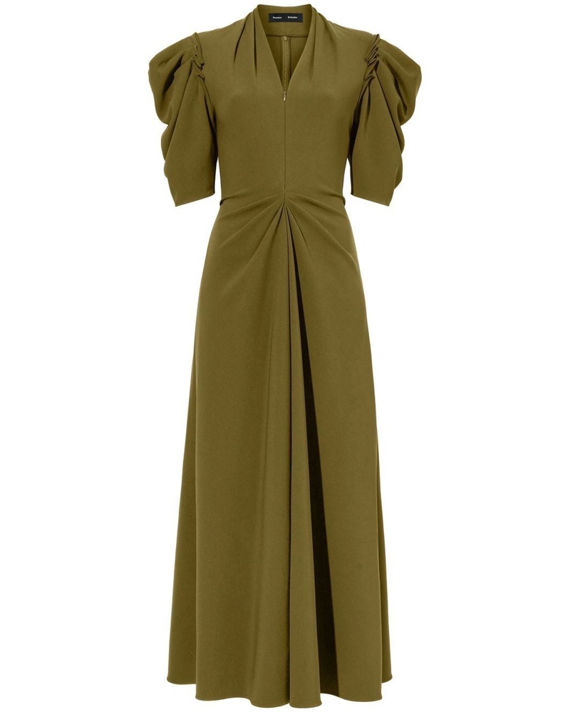 Proenza Schouler Damen Midikleid mit Puffärmeln