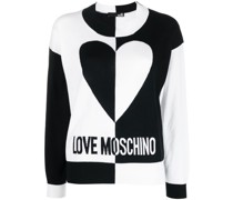 Intarsien-Pullover mit Logo