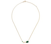 18kt Gelbgoldhalskette mit Malachit