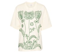 Wren T-Shirt mit Blumenstickerei