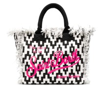 Vanity frayed-edge beach bag