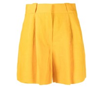 High-Waist-Shorts mit Falten