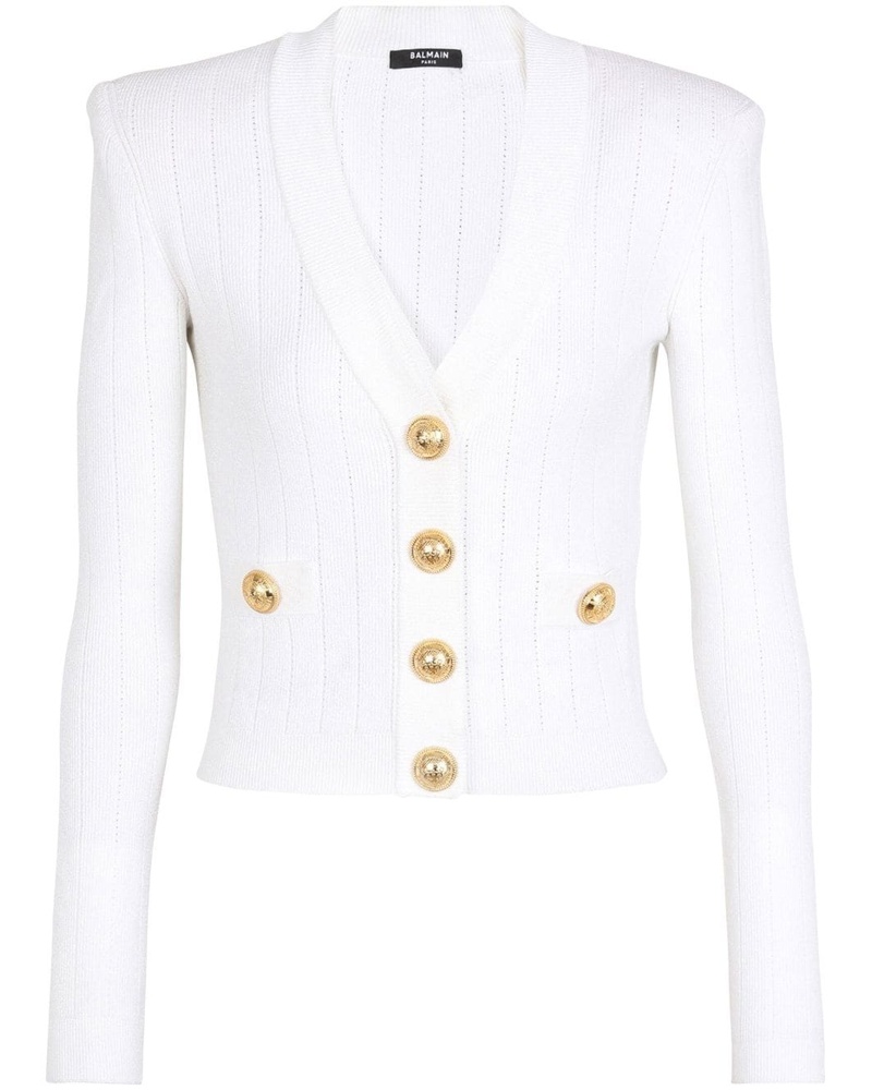 Balmain Damen Cardigan mit V-Ausschnitt