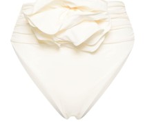 floral-appliqué bikini bottom