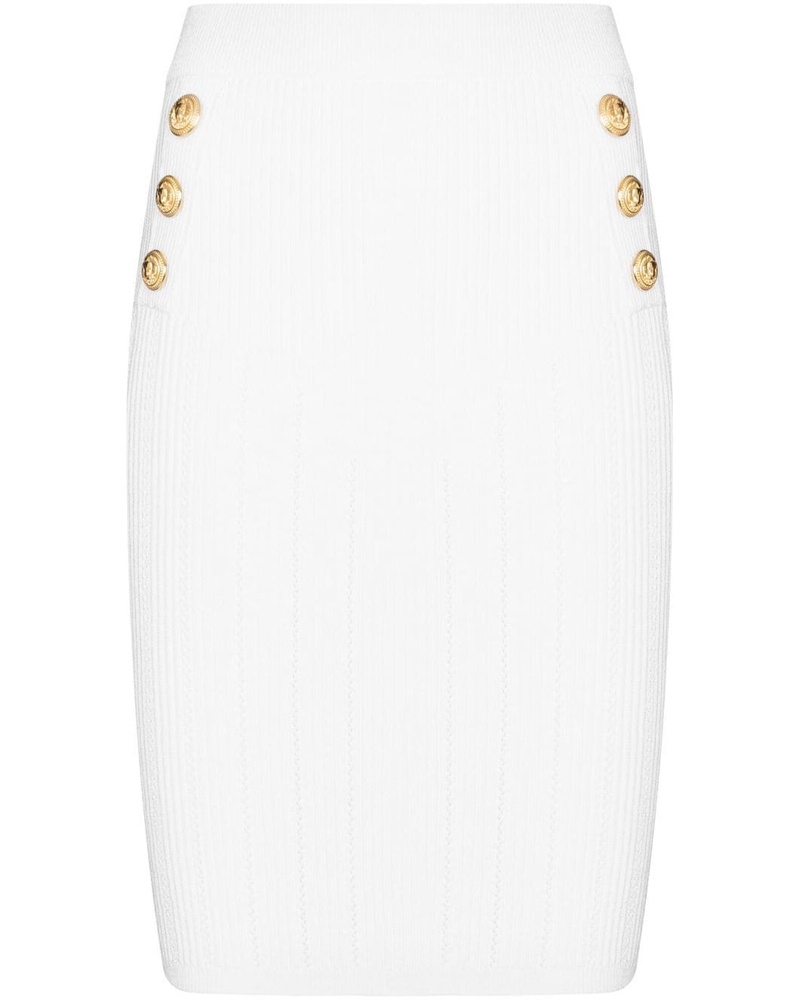 Balmain Damen Gestrickter Bleistiftrock