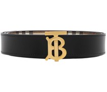 Karierter Gürtel mit Monogramm