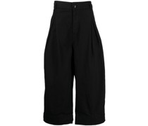 Cropped-Hose mit weitem Bein