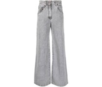 Weite High-Waist-Jeans