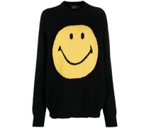 Intarsien-Pullover mit Smiley