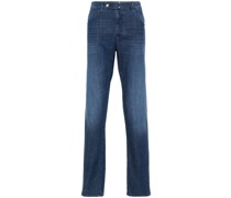 Tapered-Jeans mit Logo-Patch