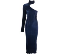 Plissiertes 90s One-Shoulder-Kleid