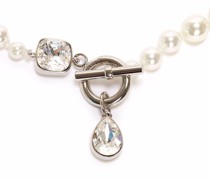 GRADUATED PEARL & CRYSTAL NECKLACE