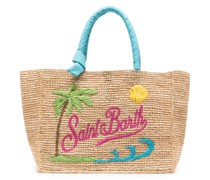 Shopper aus Bast mit Logo