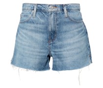 Vintage raw-cut denim shorts