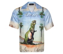 x The Webster Seidenhemd mit Dino-Print