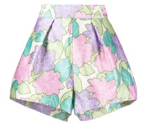 High-Waist-Shorts mit Blumen-Print
