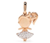 18kt Rotgoldanhänger mit Diamanten