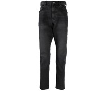 Slim-Fit-Jeans mit offenem Saum