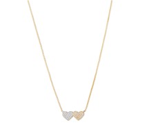 14kt Gelbgoldhalskette mit Diamanten
